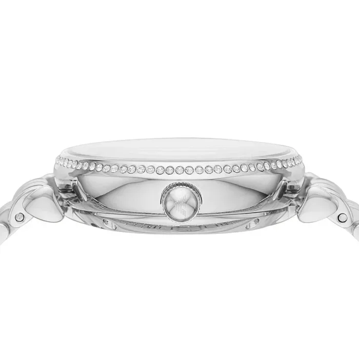 Emporio Armani Gianni T-Bar Automatic Silver Dial Silver Steel Strap Watch For Women - AR60022 - Image 3